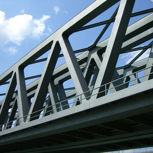 stahl, brücke, verkehr, technik, blau, kontrast, wolke