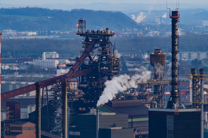 Chemieindustrie und Stahlindustrie in Linz, Oberösterreich