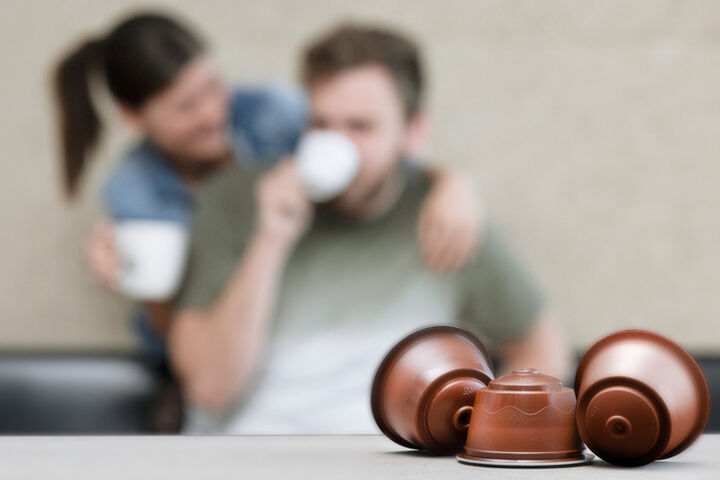 Kaffeekapseln aus recyceltem Kunsstoff