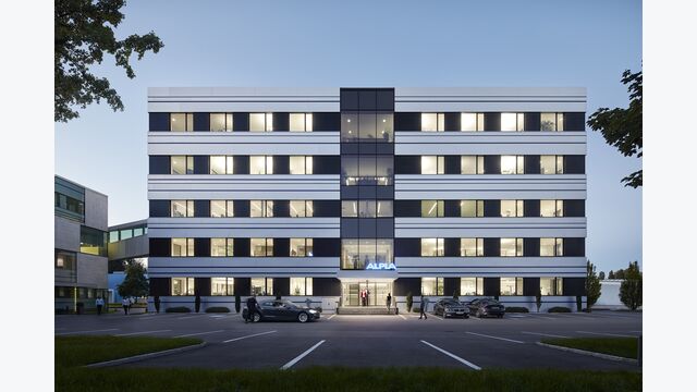 Der Hauptsitz der ALPLA Group in Hard, Vorarlberg, Österreich