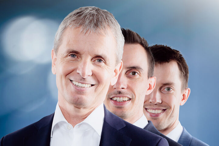COO Dominik, CEO Friedrich und CTO Jakob Santner