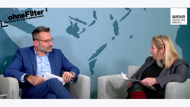 Rudolf Loidl und Beatrice Schmidt von WEKA Industriemedien bei Expertenrunde nofilter