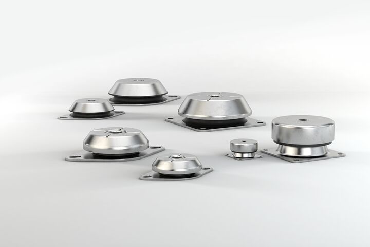 Die Topfelemente der Produktfamilie Hard Bell Mounts von ACE schützen Konstruktionen und
Bauteile aller Art effektiv vor Schwingungen und St  en und weisen dabei Eigenfrequenzen
zwischen 5,9 Hz und 35 Hz auf.