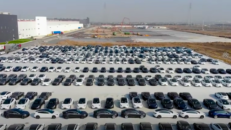 © YouTube/ Tech Vision tesla giga factory shanghai