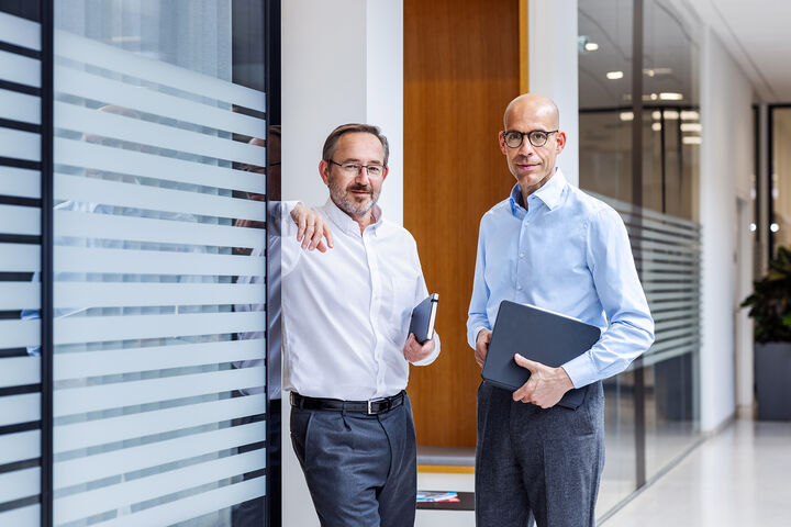 Hannes Moser, CFO, und Axel Kuehner, CEO der Greiner AG