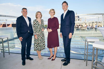 © Stefan Csaky Accenture-Zukunftstalk, Michael Zettel, Martina Salomon, Christina Raab, Peter Schneider
