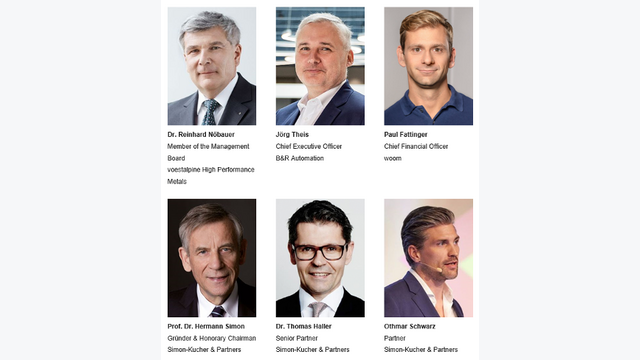 Portraitbilder der Toplinekoferenz-Teilnehmer