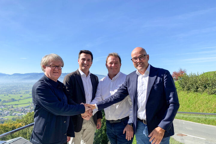 Doppelmayr übernimmt Carvatech: von links nach rechts Robert Vockenhuber, Michael Koeb, Reinhard Aschauer und Thomas Pichler