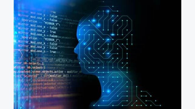 Digitalisierung, Kopf, Zahlencodes am Bildschirm