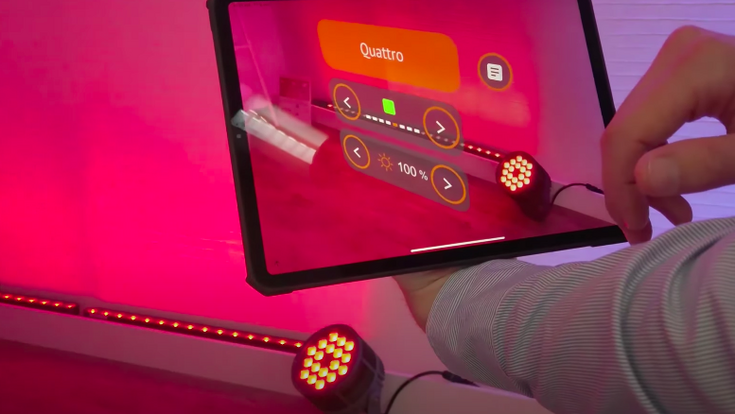 © YouTube/ livebau AR Smart Control von OSRAM Traxon Technologies im Showroom Hongkong.