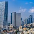 Aerial cityscape of Tel Aviv skyscrapers, Israel
