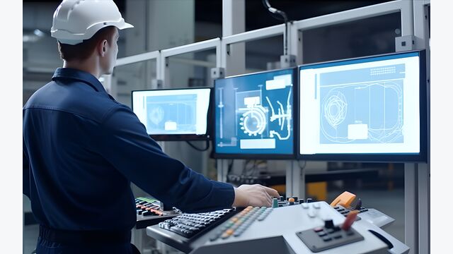 Ein Mitarbeiter arbeitet mit sensiblen Daten am Computer: Seit der Verschmelzung von OT und IT in der Industrie ist diese für Cyberangriffe sehr viel anfälliger. internetkriminalität aktuelle fälle