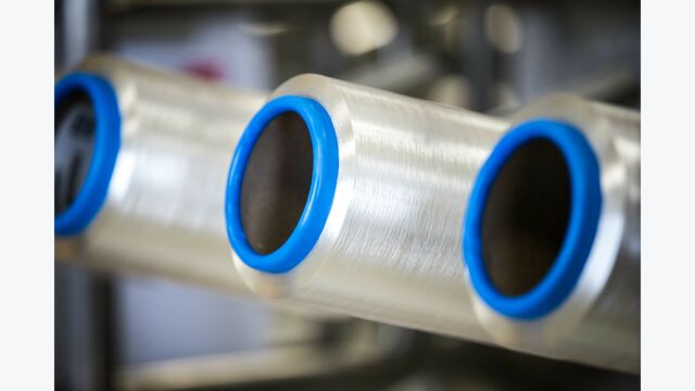 TENCEL TM Luxe Lyocell gebrandetes Filament-Garn - Lenzing AG Foto: Neumayr/MMV 9.10.2017