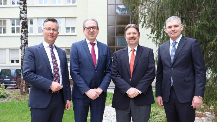Der Plansee-Vorstand ab Juni 2023: Ulrich Lausecker, Vorstandsvorsitzenden Karlheinz Wex, Andreas Lackner und Andreas Schwenninger.