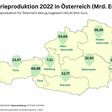 Daten Industrieproduktion 2022 in Österreich (Mrd. Euro). österreich karte bundesländer, wirtschaftsstärkstes bundesland österreich
