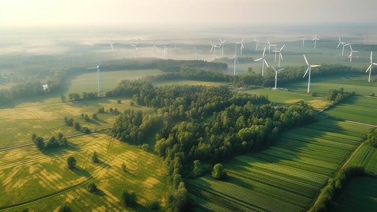 © Margineanu - stock.adobe.com wind turbines, green energy generation, clean power, renewable energy, sustainable power, wind farm, eco-friendly, wind energy, wind power, alternative energy, clean energy, environmentally friendly, windmills, wind technology, electricity generation, zero emissions, sustainable energy, wind-driven power, wind turbines landscape, power production, green technology, turbine field, natural energy, windmill farm, rural energy, clean power source, energy solution, green power, green electricity, efficient energy, eco power, carbon-free energy, renewable resource, environmental conservation, harnessing wind, clean energy production, windmill field, modern energy