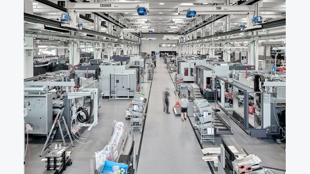 Shopfloor zur Fertigung von Synchromill-Maschinen in Gurten