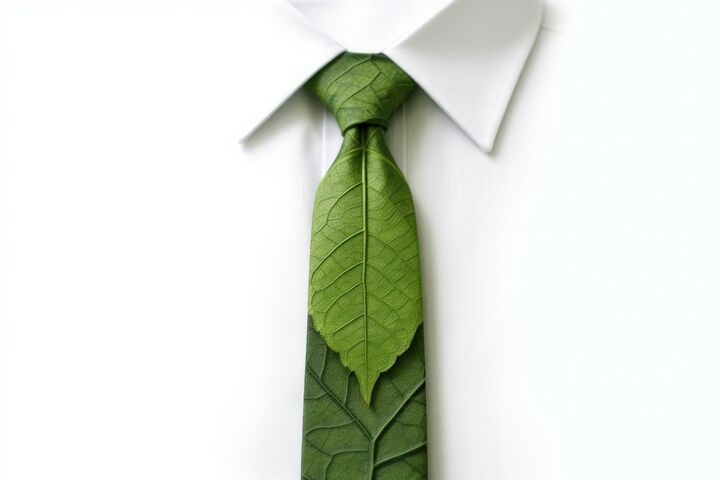 Manager Hemd Krawatte Grün Laub