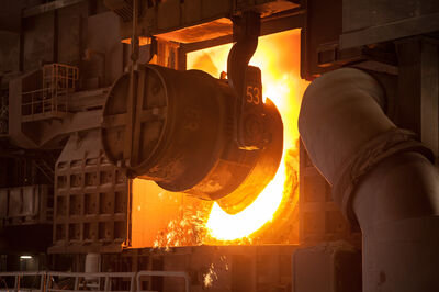 © Getty Images/iStockphoto a steel converter in a steel mill