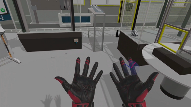 Im virtuellen Raum: Trainingssimulation.