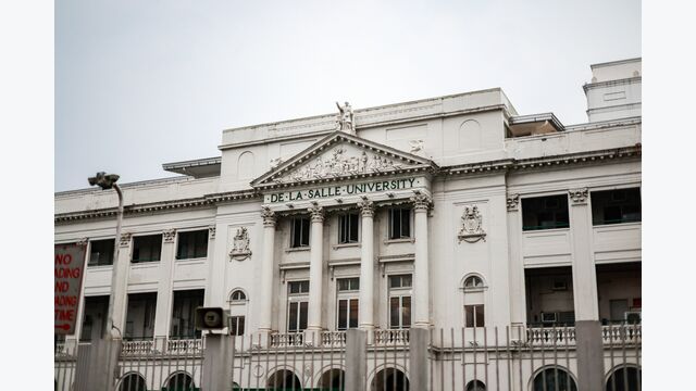 de la salle university, landmark, day, exterior, sky, tower, europe, historic, ancient, stone, structure, design, city, nature, background, street, house, business, facade, urban, architecture, building, china, culture, travel, famous, window, style