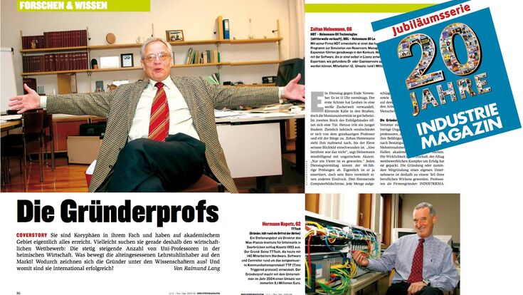 © Industriemagazin Jubiläum Gründer; Uni; Professor