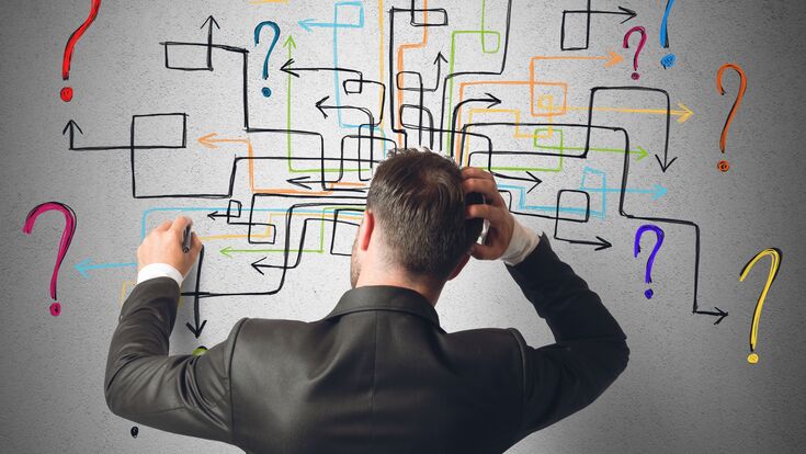 © alphaspirit - Fotolia analyze answer anxious ask asking business businessman confused confusion decision doubt future help interrogation interrogative job manager mark pensive problem question questionnaire risk solution stress stressed symbol think thinking trouble uncertainty why wondering worried worry choice choosing doubtful uncertain arrow choose consider maze try draw drawing sketch complexity exit game analyze answer anxious ask asking business businessman confused confusion decision doubt future help interrogation interrogative job manager mark pensive problem question questionnaire risk solution stress stressed symbol think thinking trouble uncertainty why wondering worried worry choice choosing doubtful uncertain arrow choose consider maze try draw drawing sketch complexity exit game