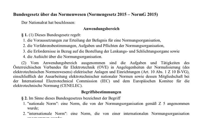 © INDUSTRIEMAGAZIN Verlag Normengesetz Entwurf