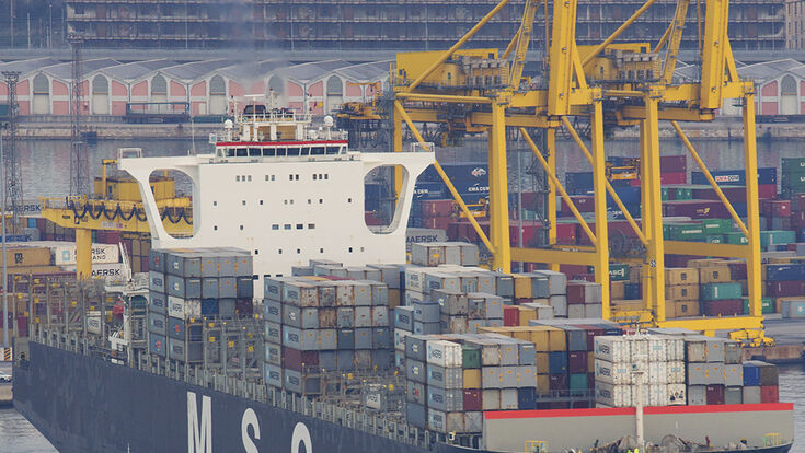 © Porto di Trieste Hafen Schiff MSC Hafen Triest Porto di Trieste Export Exporte Import Importe Aussenhandel