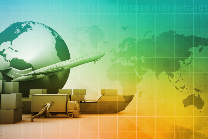 Lieferketten Schiff Schiene Straße