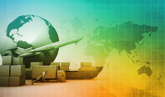 Lieferketten Schiff Schiene Straße