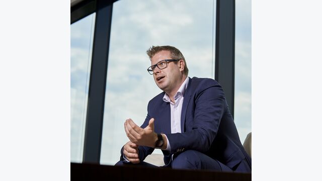 Polytec-Chef Markus Huemer im Office