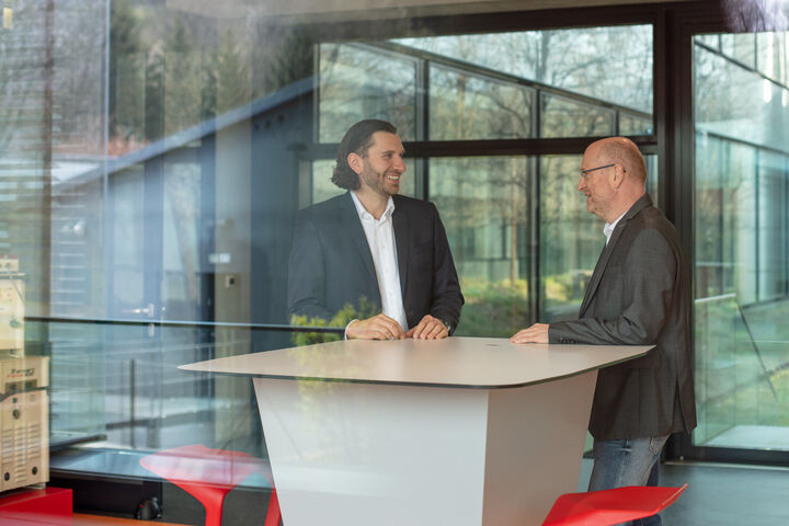 Fronius-Schweißtechnikprofis Holzleitner und Ennsbrunner