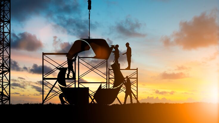 © Yuttana Studio - stock.adobe.com Kreislaufwirtschaft Symbol Arbeiter