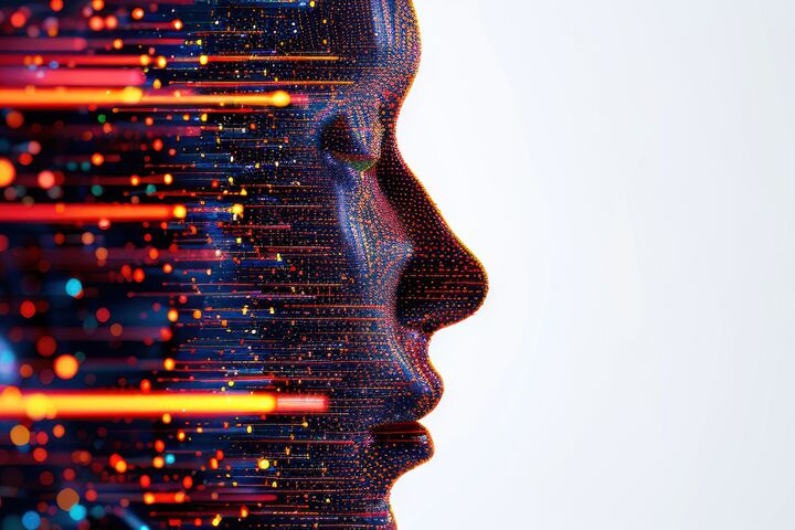 file, abstract, face, glowing, symbolize, artificial, innovation, data, human, particle, intelligence, technology, concept, creative, art, futuristic, modern, imagination, design, conceptual, inspiration, age, stream, side, neon, progress, flow, cyber, virtual, light, science, network, aesthetic, tech, background, hologram, internet, informatics, engineering, pattern, fantasy, brain, progression, advancement, visual, head, presentation, idea, futurism