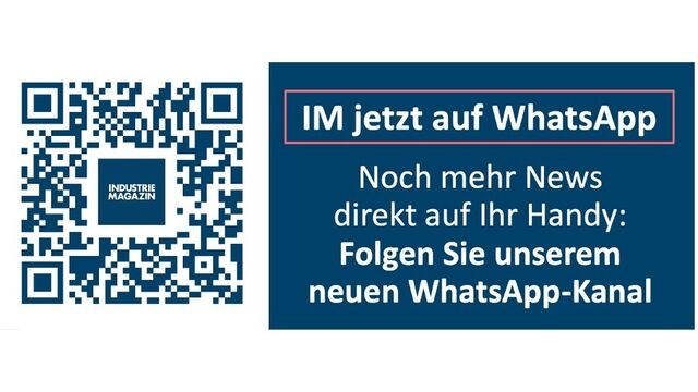 © Industriemagazin Folgen Sie uns doch für mehr News aus Österreichs Industrie auf unserem neuen WhatsApp-Kanal: einfach Code scannen und auf "abonnieren" klicken!