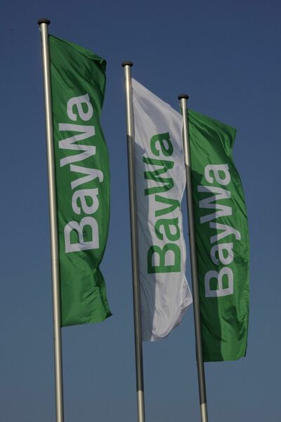 BayWa Fahnen, Fahne, Flagge, Himmel, blau
