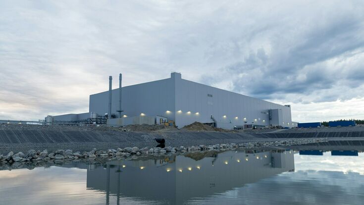 Die erste Northvolt Gigafabrik im schwedischen Skellefteå