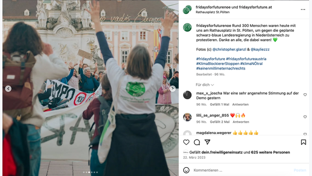 Fridays for Future-Demonstration in St. Pölten