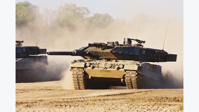 © KNDS Deutschland, Kampfpanzer, Kette, Leopard 2 A5, MBT, Scan, Sommer, Tag, T