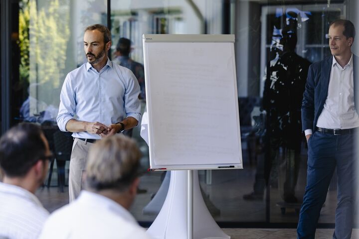 Georg Frick und Lukas Meusburger (li.) v_labs