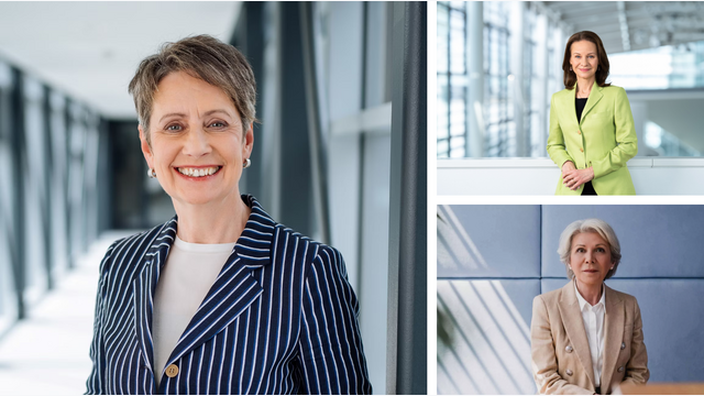 Österreichs drei wichtigste Managerinnen: Sabine Herlitschka, Patricia Neumann und Edith Hlawati