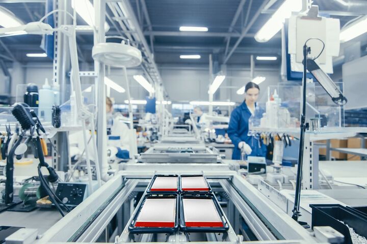 Fertigung von Batteriezellen bei Cellforce, Porsche Tochter