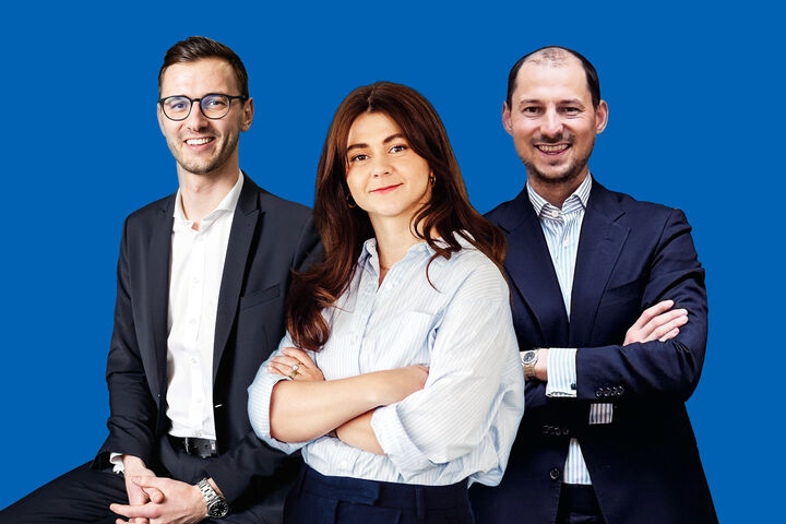 Aufmacher Junge Talente Theresa Fill, Thomas Holzgruber (li.) und Luca Primavesi