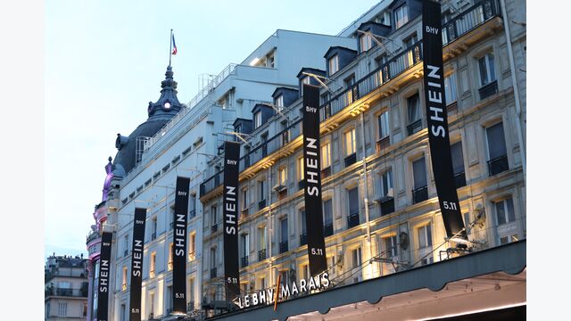 building, architecture, city, facade, street, europe, town, exterior, urban, paris, store, shop, opening, shein, brand, company, commercial, trade