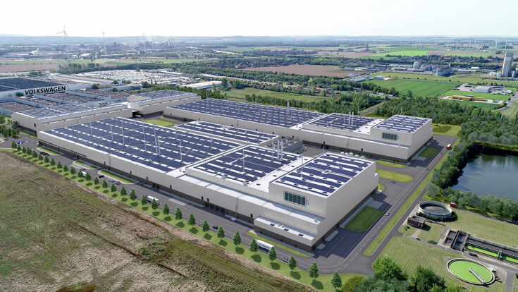 Future giga-factory for battery cells at the Salzgitter site.