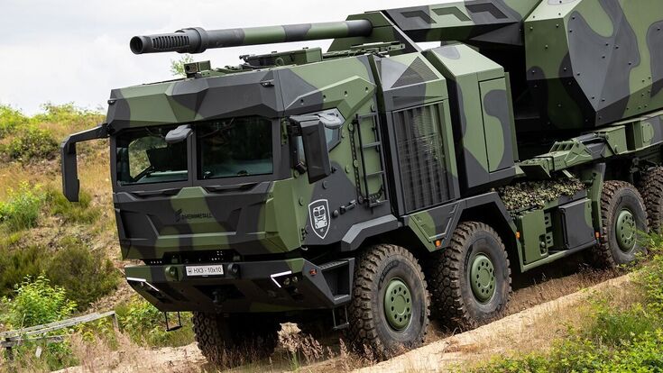 Rheinmetall Radhaubitze Rüstung Defence