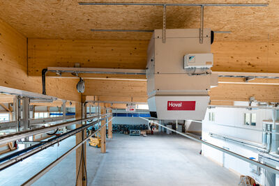 PMS Innenansicht, Hallenklimalösung von Hoval