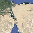 Der Suezkanal zwischen Port Said und Sues
