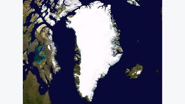 Grönland Eisschild Luftbild